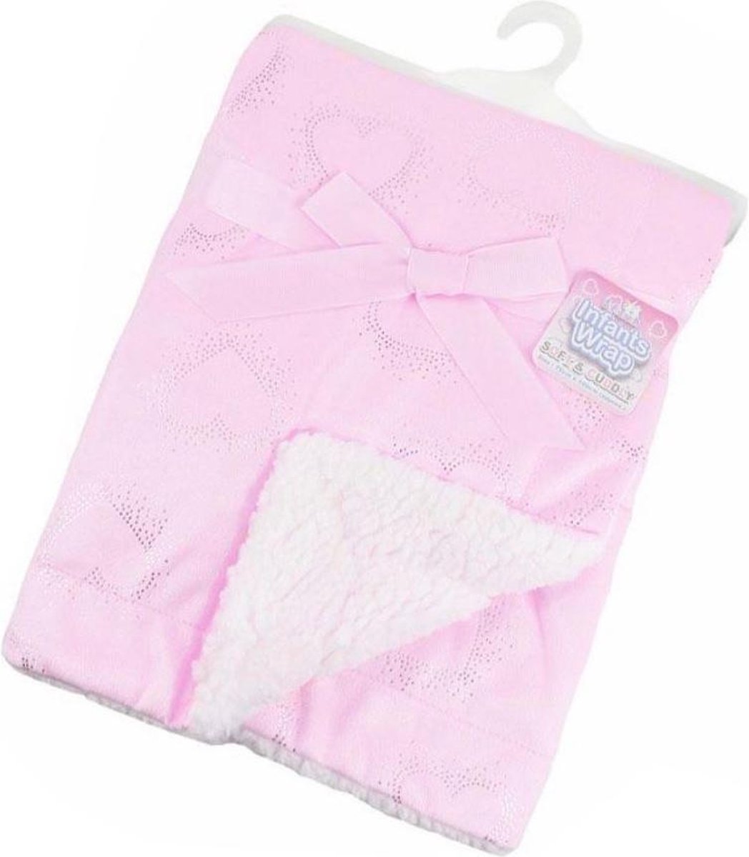 Soft Touch Dekentje Hartjes 75 X 100 Cm Polyester/sherpa Roze