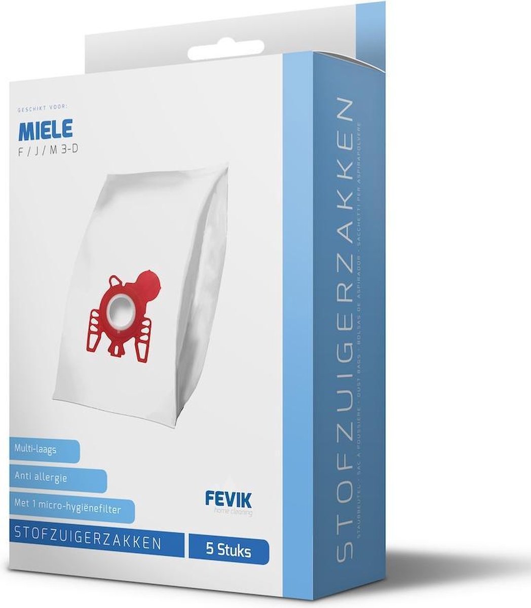 Fevik Stofzuigerzakken geschikt voor Miele FJM 5 stuks - filter