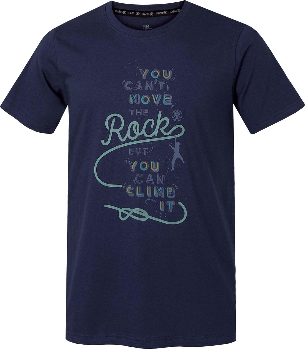 Rafiki T-shirt Rafiki Heren 100% Biologisch Katoen Blauw Maat Xl