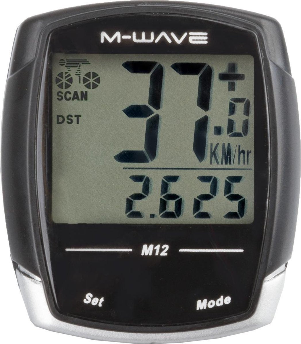 M-wave Fietscomputer 12 Functies Zwart