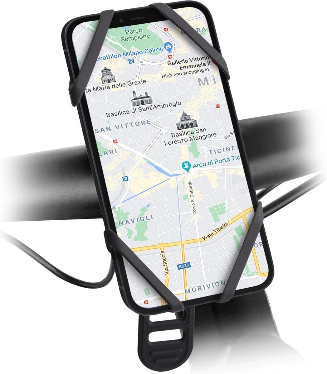 SBS e-go Siliconen telefoonhouder voor fietsen of scooters