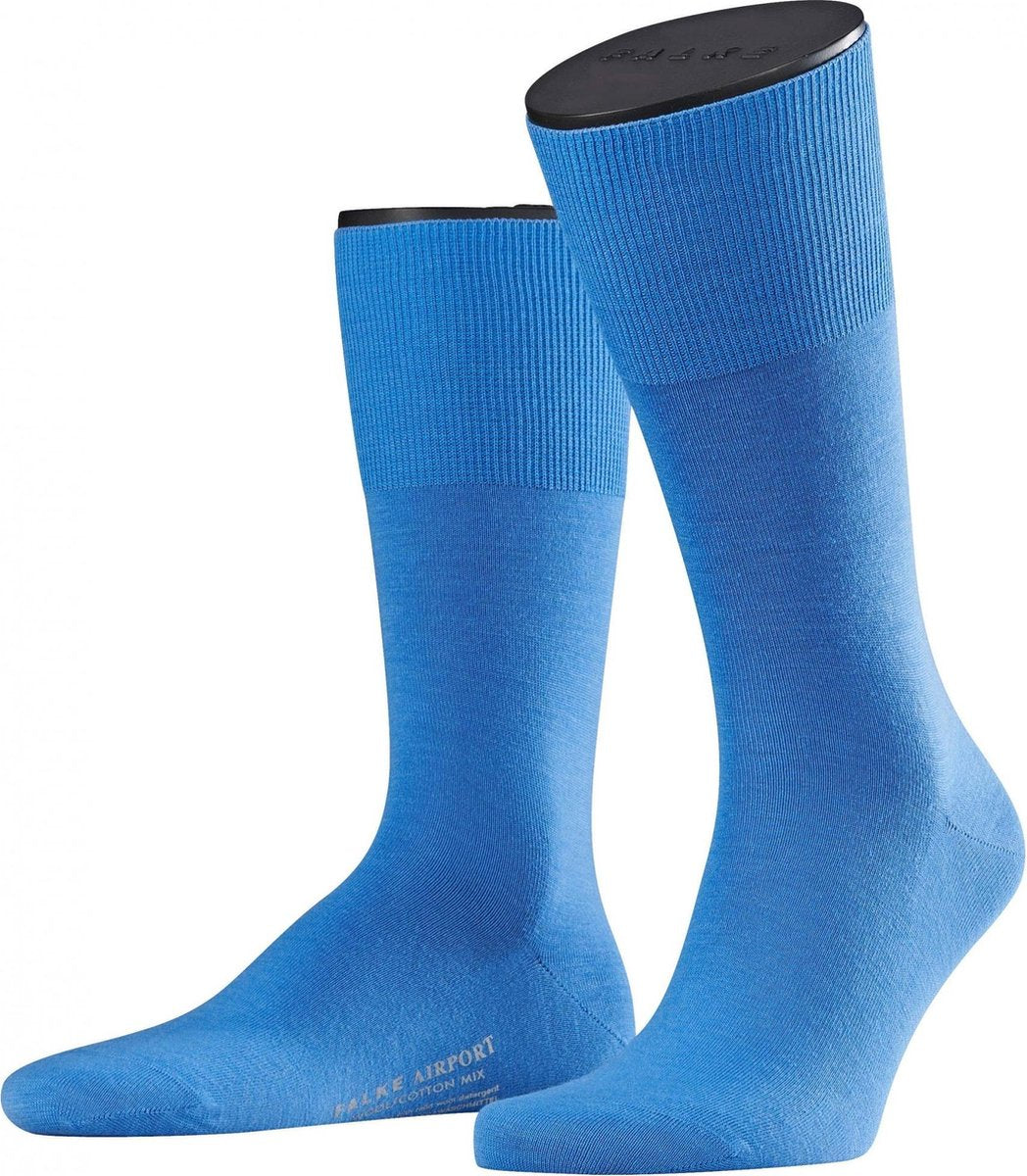 FALKE Airport Herensok 14435 - Blauw 6326 linen Heren - 43-44