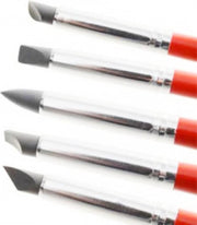 Modecor Modelling Brushes | Vormgevers | Hobby & Craft Shapers | Siliconen Tip Penselen | no. 2 set van 5
