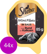 Sheba Alu Selection 85 g - Kattenvoer - 44 x Rund&Kalkoen