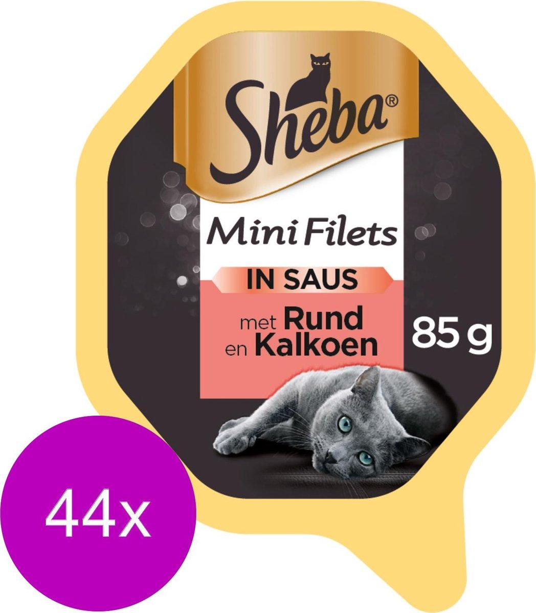 Sheba Alu Selection 85 g - Kattenvoer - 44 x Rund&Kalkoen
