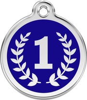 Winner Navy roestvrijstalen hondenpenning medium/gemiddeld dia. 3 cm RedDingo