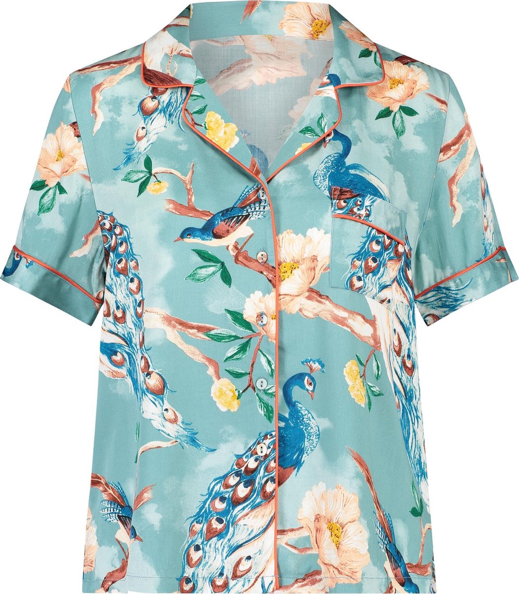 Hunkemöller Dames Pyjamatop korte mouwen Print - maat S