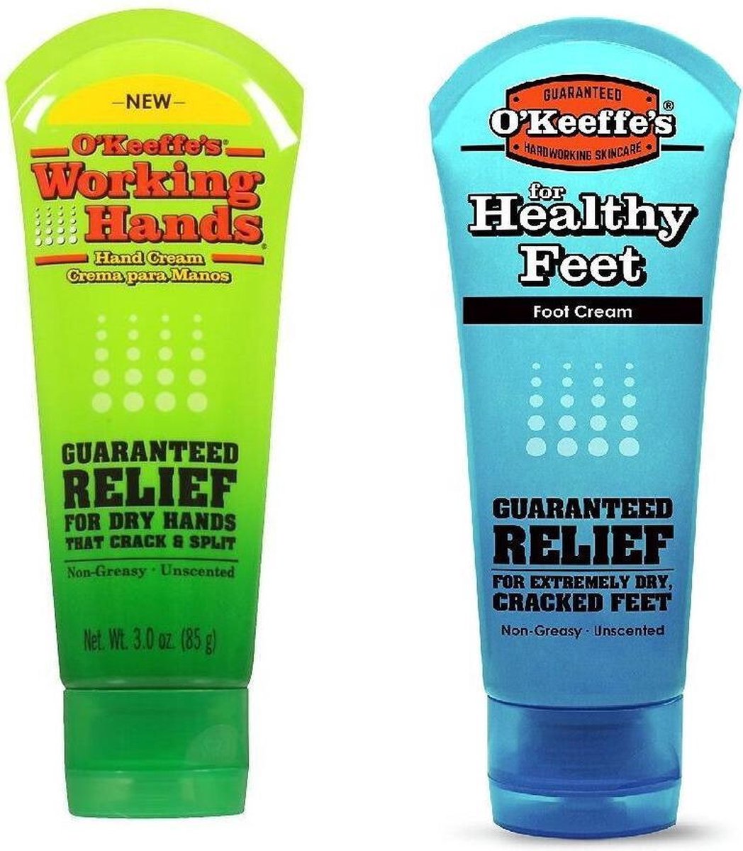O'Keeffe's Working Hands & Healthy Feet: Hand & Foot Cream tube Set - Twin Pack