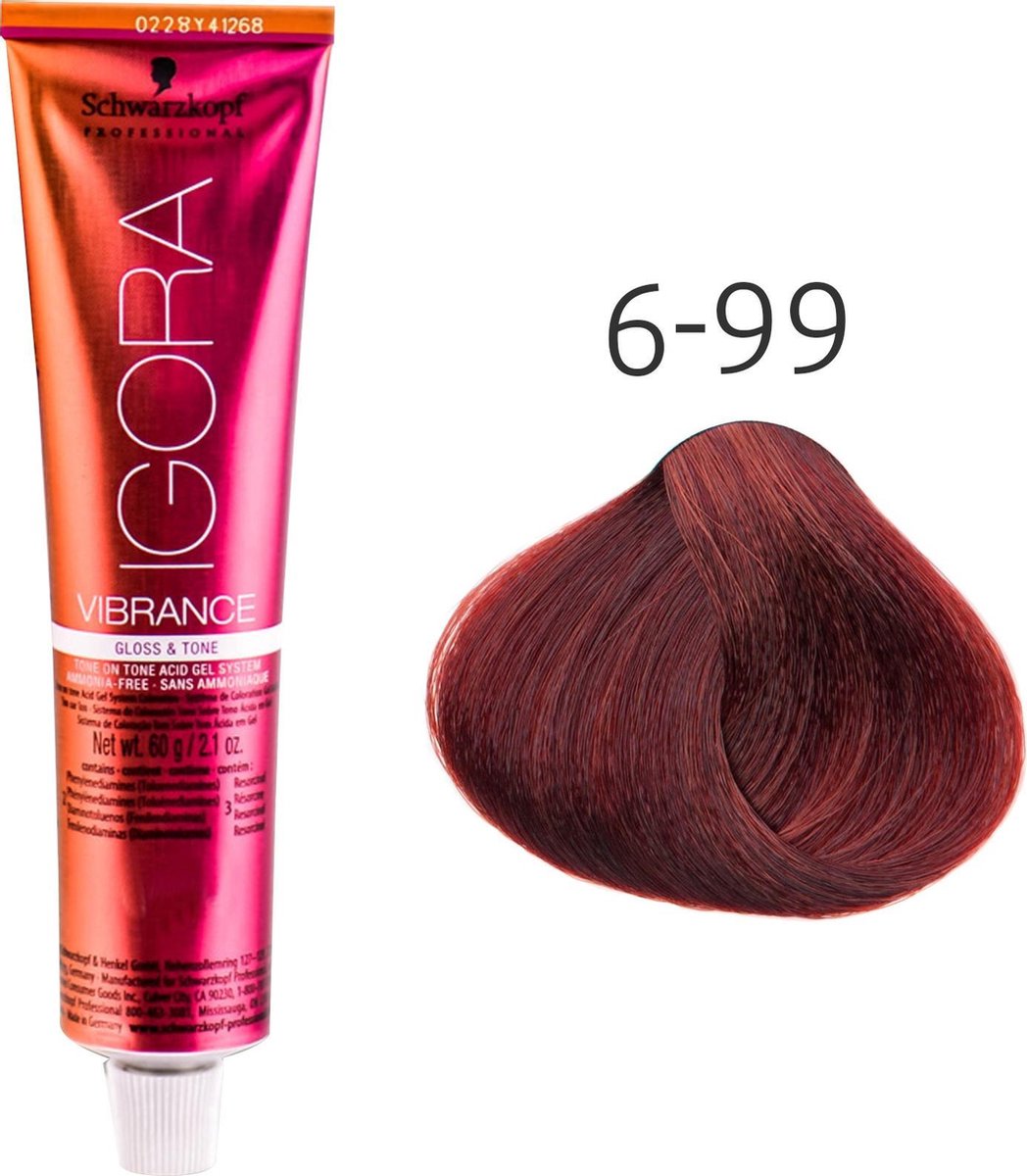 SCHWARZKOPF - IGORA - VIBRANCE GLOSS & TONE - 60 ML 6-99