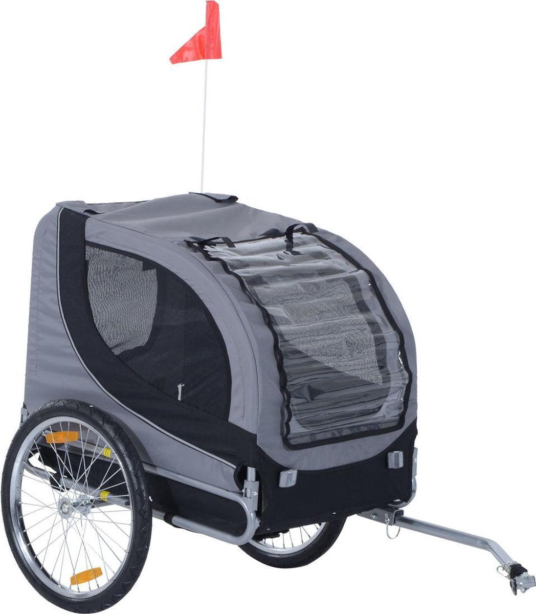Hondenfietskar - Fietskar - Honden - 130 x 90 x 110 cm - Zwart/Grijs