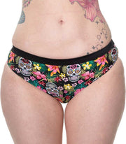 Banned Bikinibroekje -S- Rare hearts Skull Multicolours