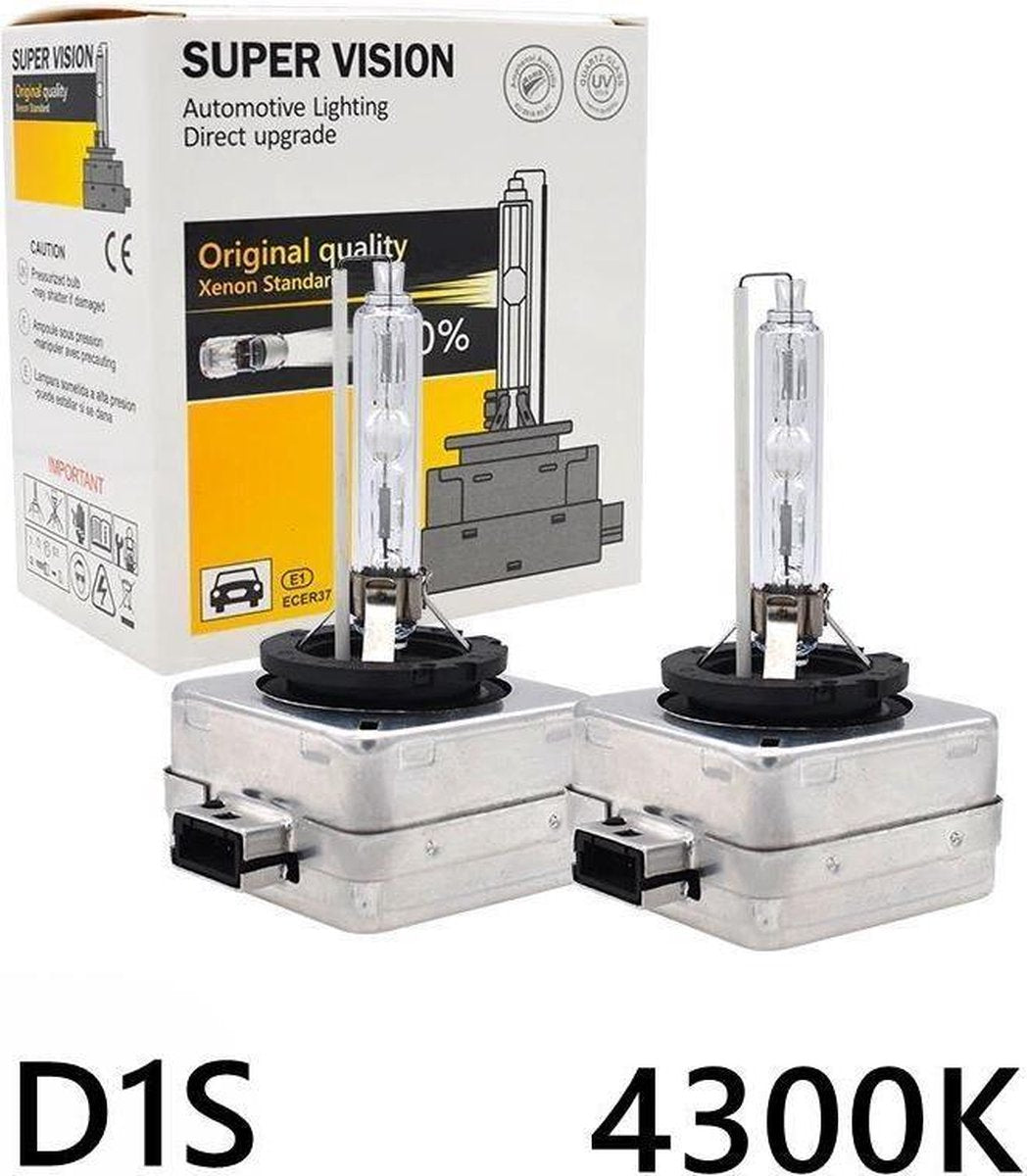 Xenon D1S Lampen  (set 2 stuks) 4300k Natuurlijk wit / Grootlicht / Dimlicht / Koplamp / Lamp / Autolamp / Autolampen / Car Light / Origineel D1S / 4500k