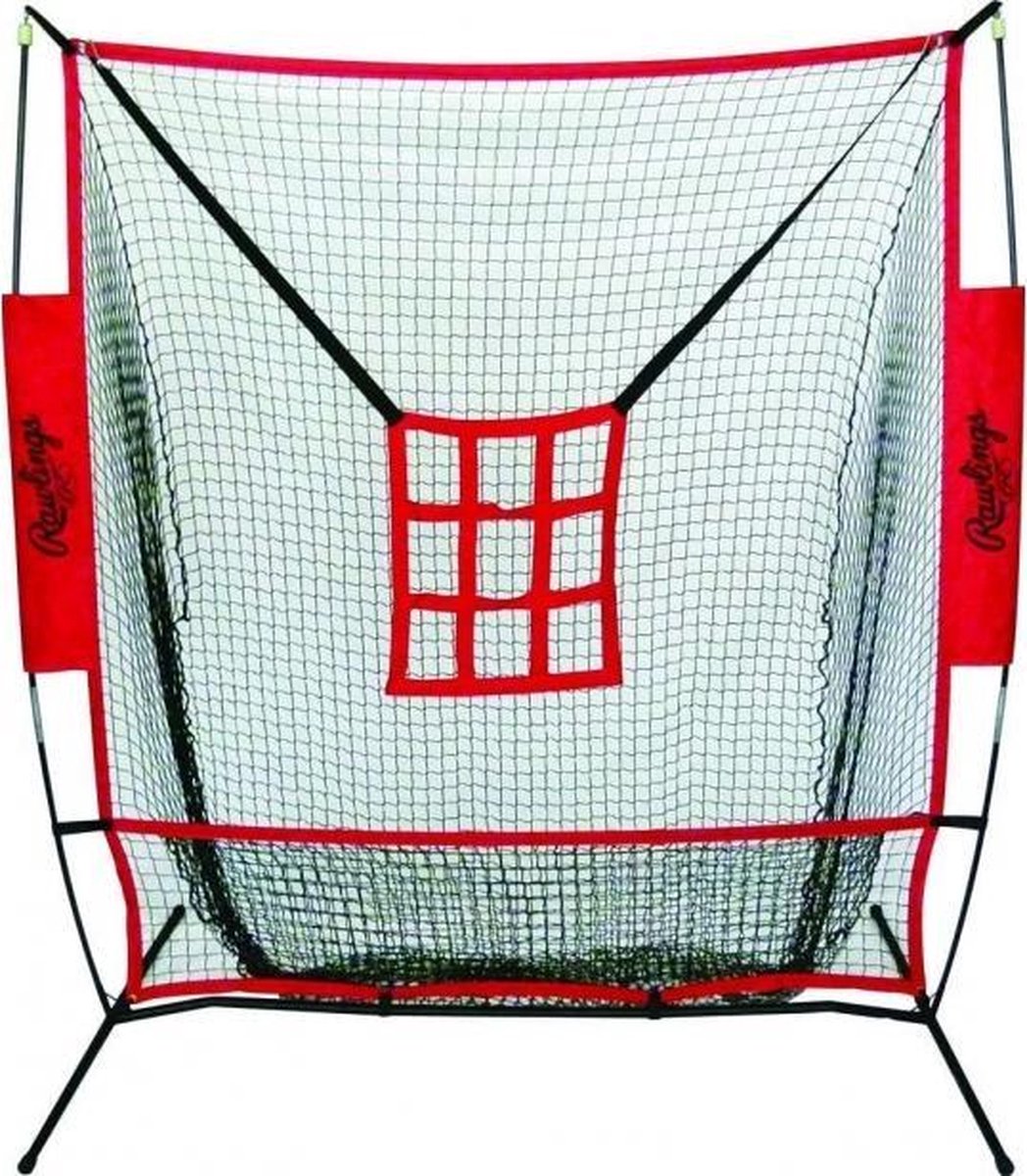 Rawlings - Honkbal - Oefennet - Trainingnet - Rood/Zwart - (7ft)