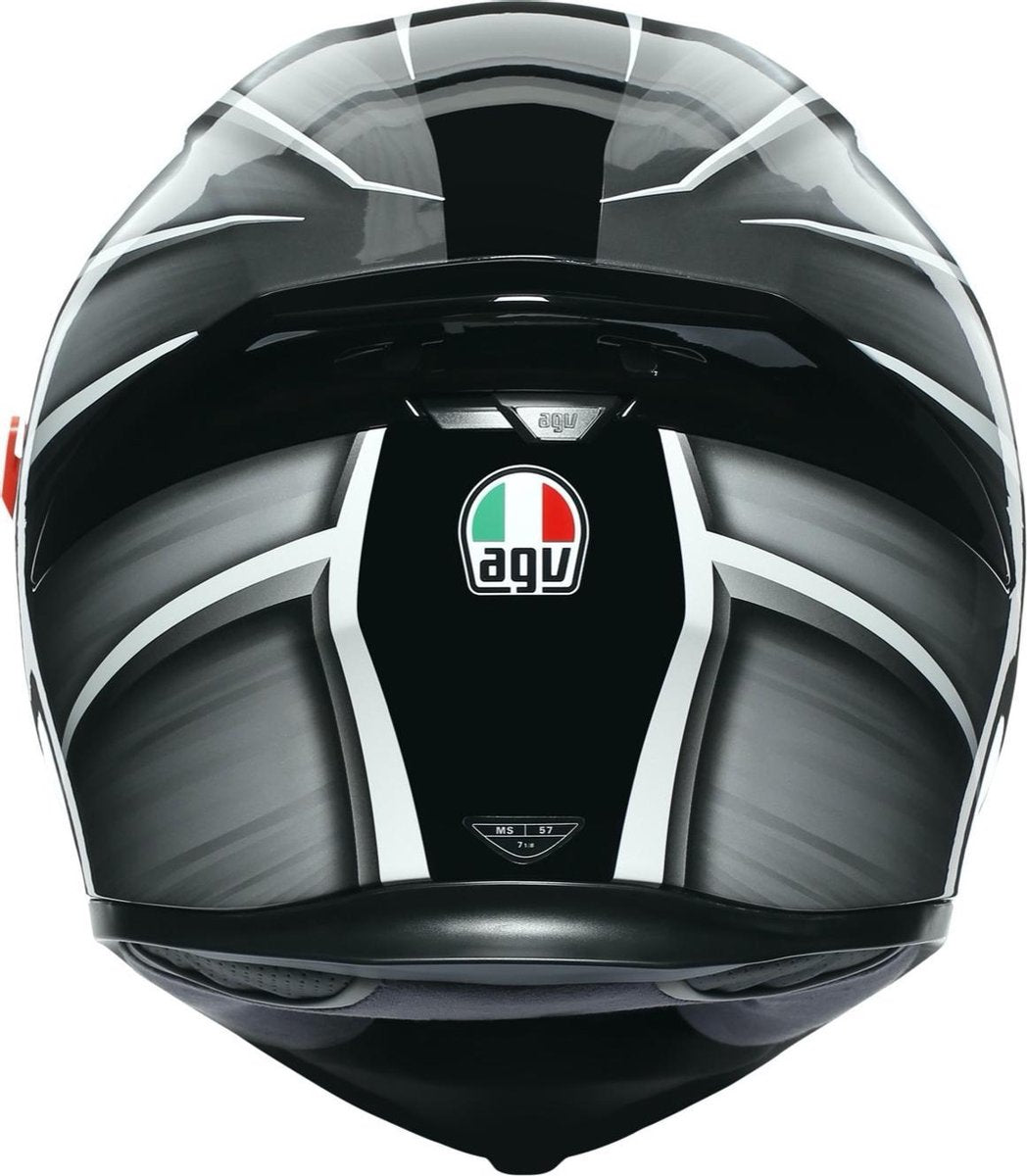 AGV K5-S Tempest Motorhelm zwart wit rood