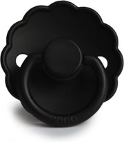 FRIGG Fopspeen Daisy maat 2 - 6-18 maanden - Jet Black - Natuurrubber