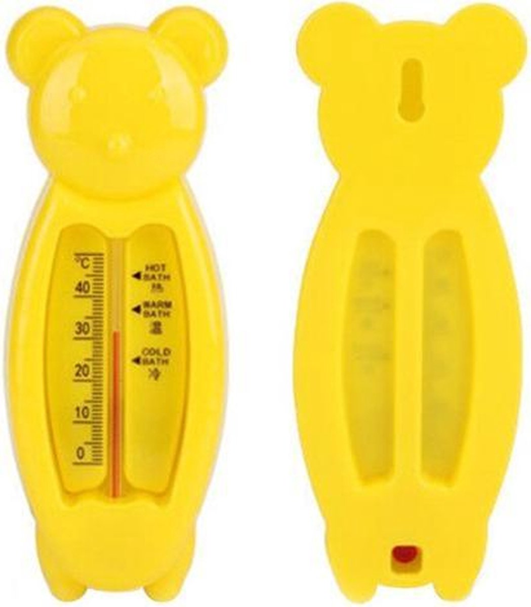 EPIN | Badthermometer | Voor baby's en kinderen | Temperatuurmeter voor in bad | Geel bad beertje