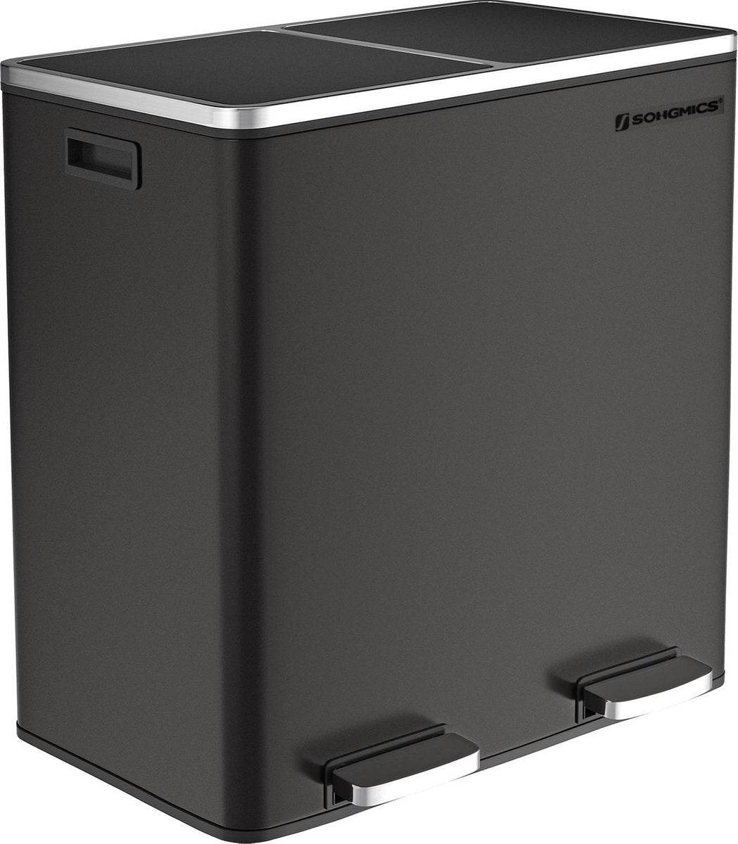 Nancy's Prullenbak Afvalscheiding  2 x 30 L - Prullenbakken Met Zwart 58