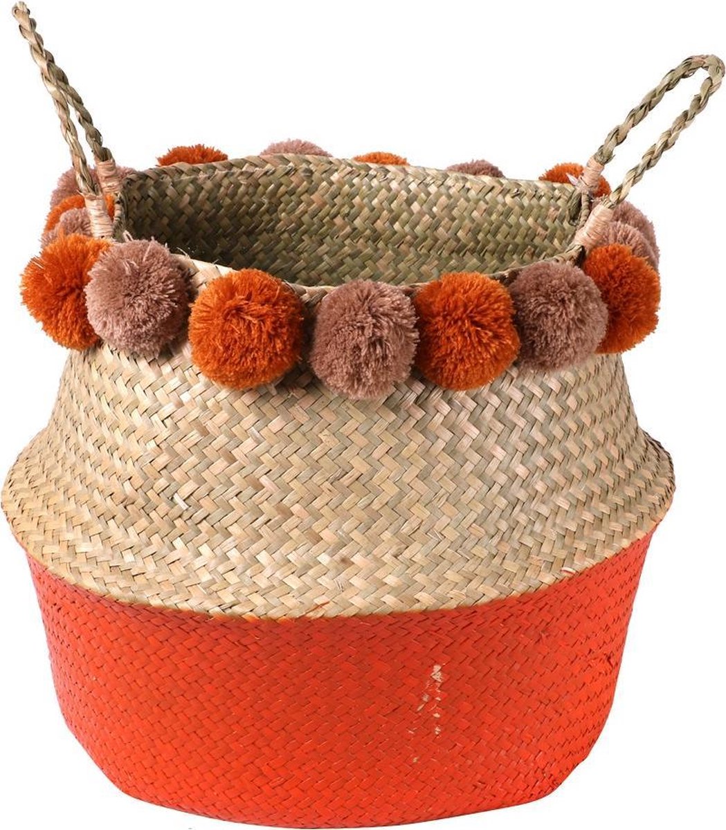 Fornord - Opbergmand Met Pompons - Oranje