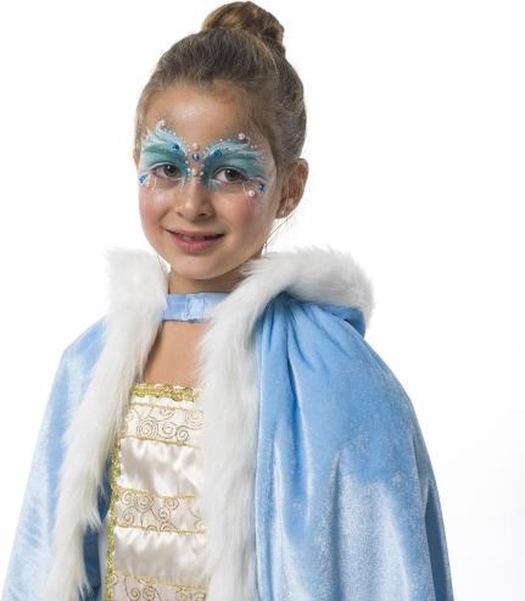 Cape Sneeuwprinses Elsa - Imaginarium - Prinsessencape met Capuchon - 4 tot 8 jaar - Blauw