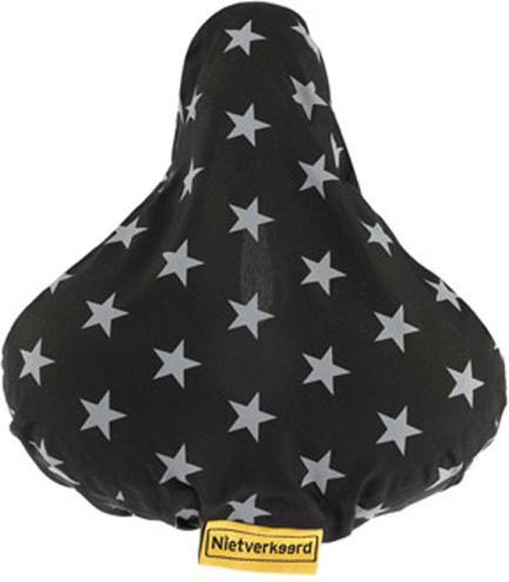 Niet Verkeerd NietVerkeerd zadeldek polyester 210D waterproof - Stars Zwart/ Grijs
