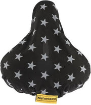 Niet Verkeerd NietVerkeerd zadeldek polyester 210D waterproof - Stars Zwart/ Grijs