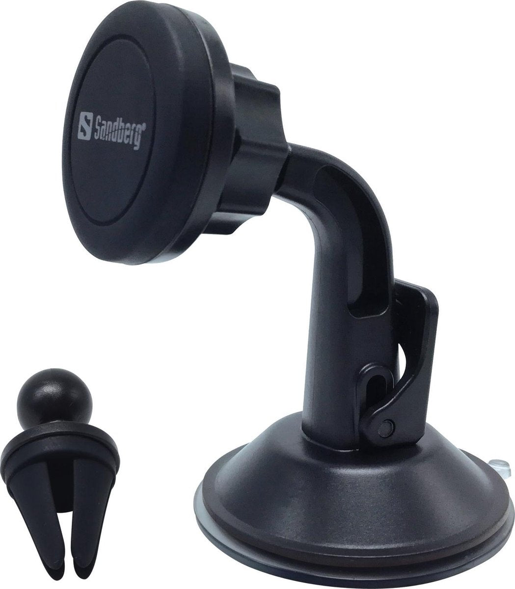 Sandberg In Car Mobile Magnet Stand Kit Passieve houder Telefoon Zwart
