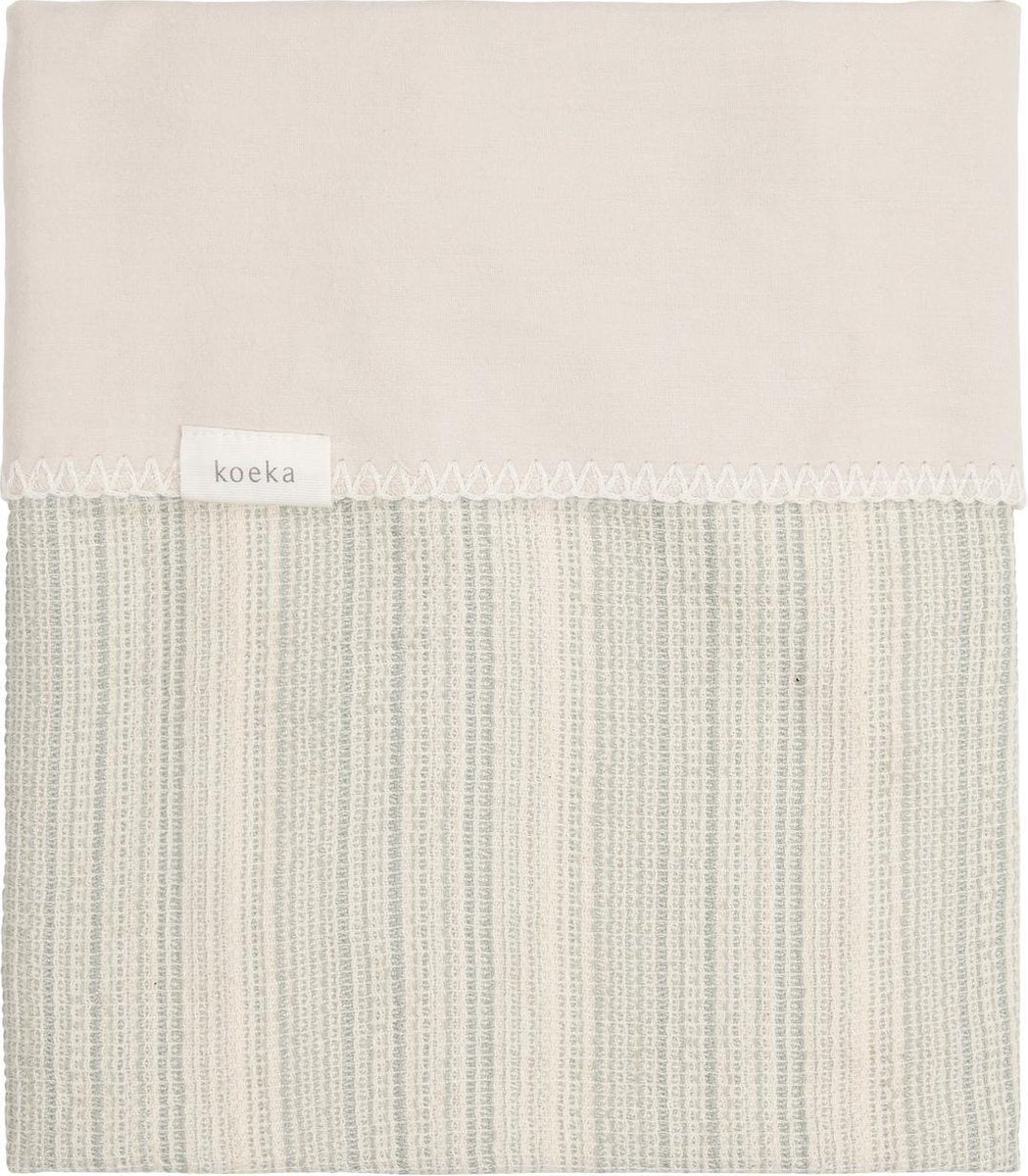Koeka Wiegdeken Maui flanel - leaf/soft sand 75x100cm