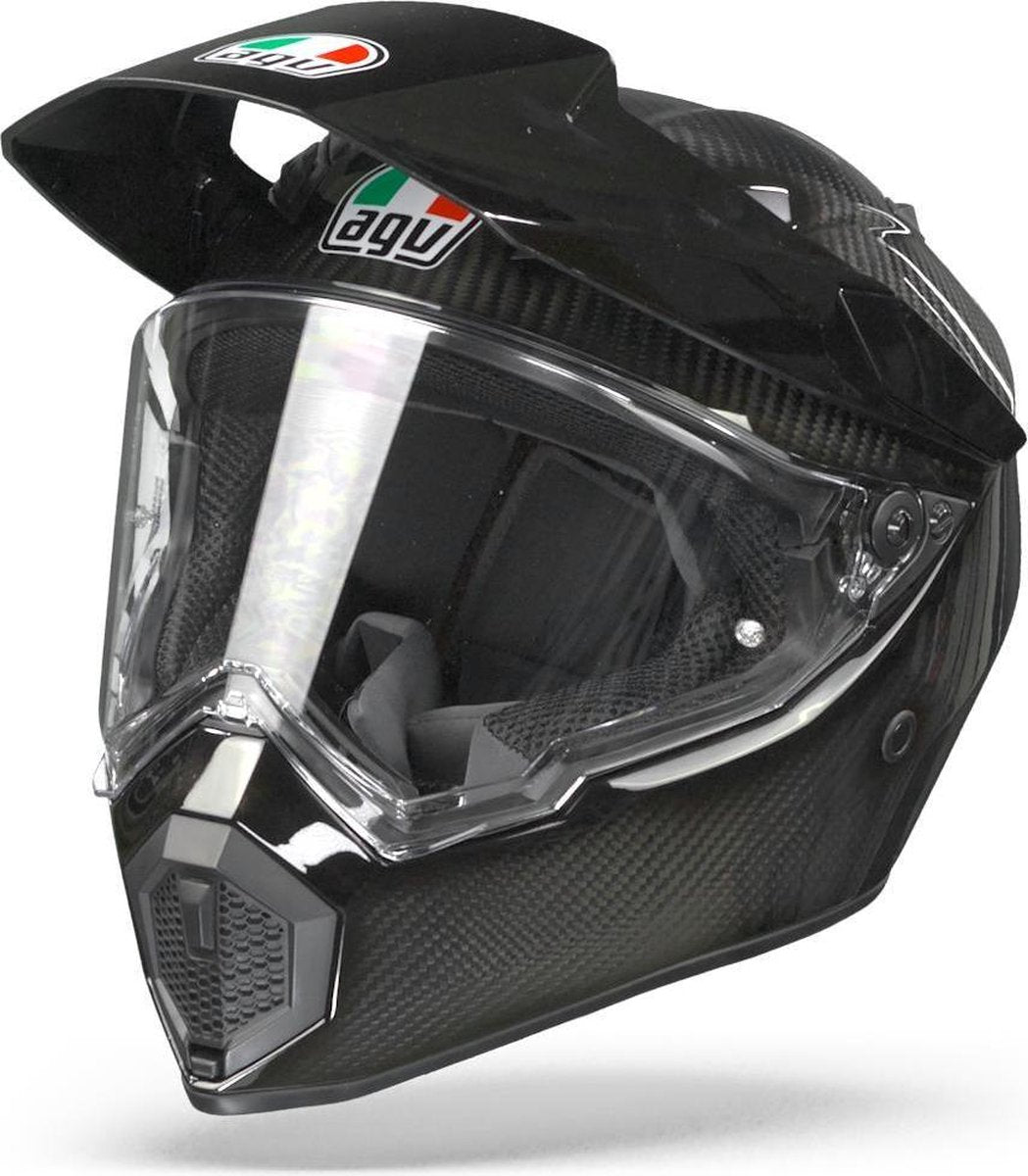AGV AX-9 Motorhelm Glans Carbon