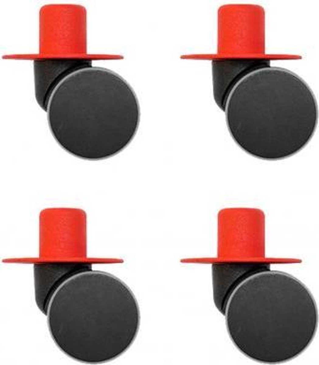 Modu Zwenkwielen x4 Rood