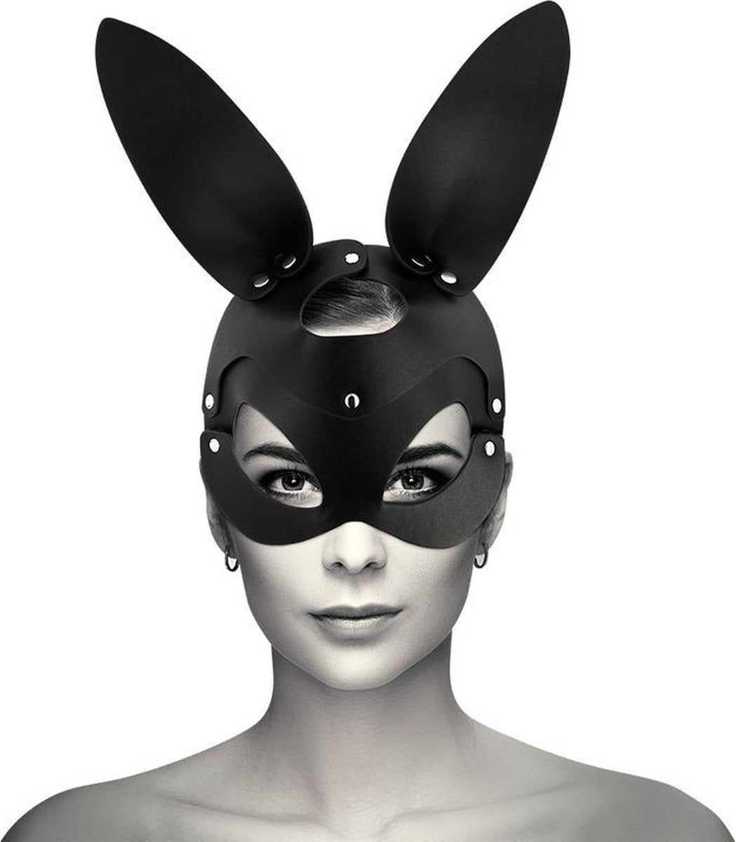 COQUETTE VEGAN LEATHER MASK WITH BUNNY EARS