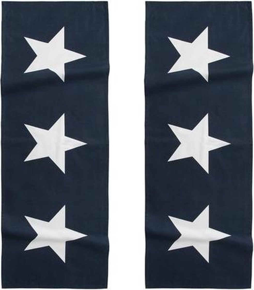 DDDDD Étoile Tafelloper - 50 x 150 cm - Blue -  2 Stuks