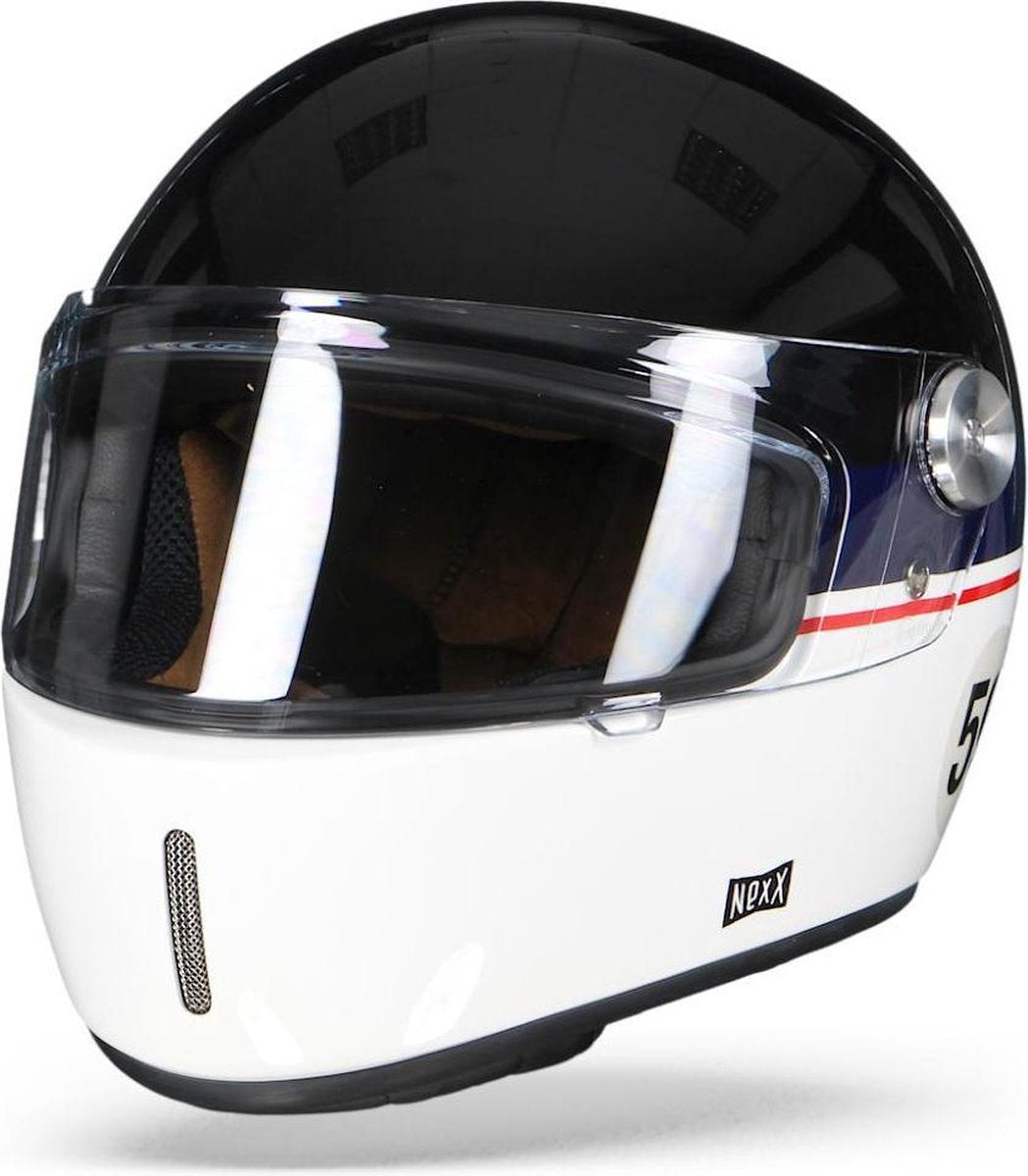 Nexx X.G100R Grandwin Zwart Blauw Wit Integraalhelm - Motorhelm - Maat S