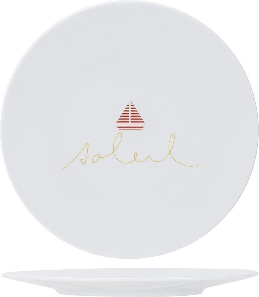 Plage Wit Dessertbord Ø 21cm - Soleil