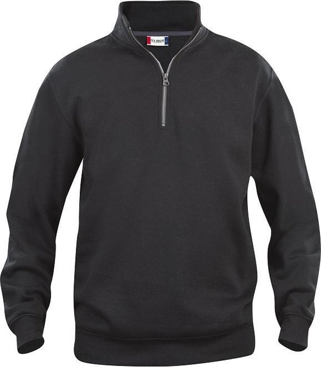 Clique Basic halfzip Zwart maat 4XL