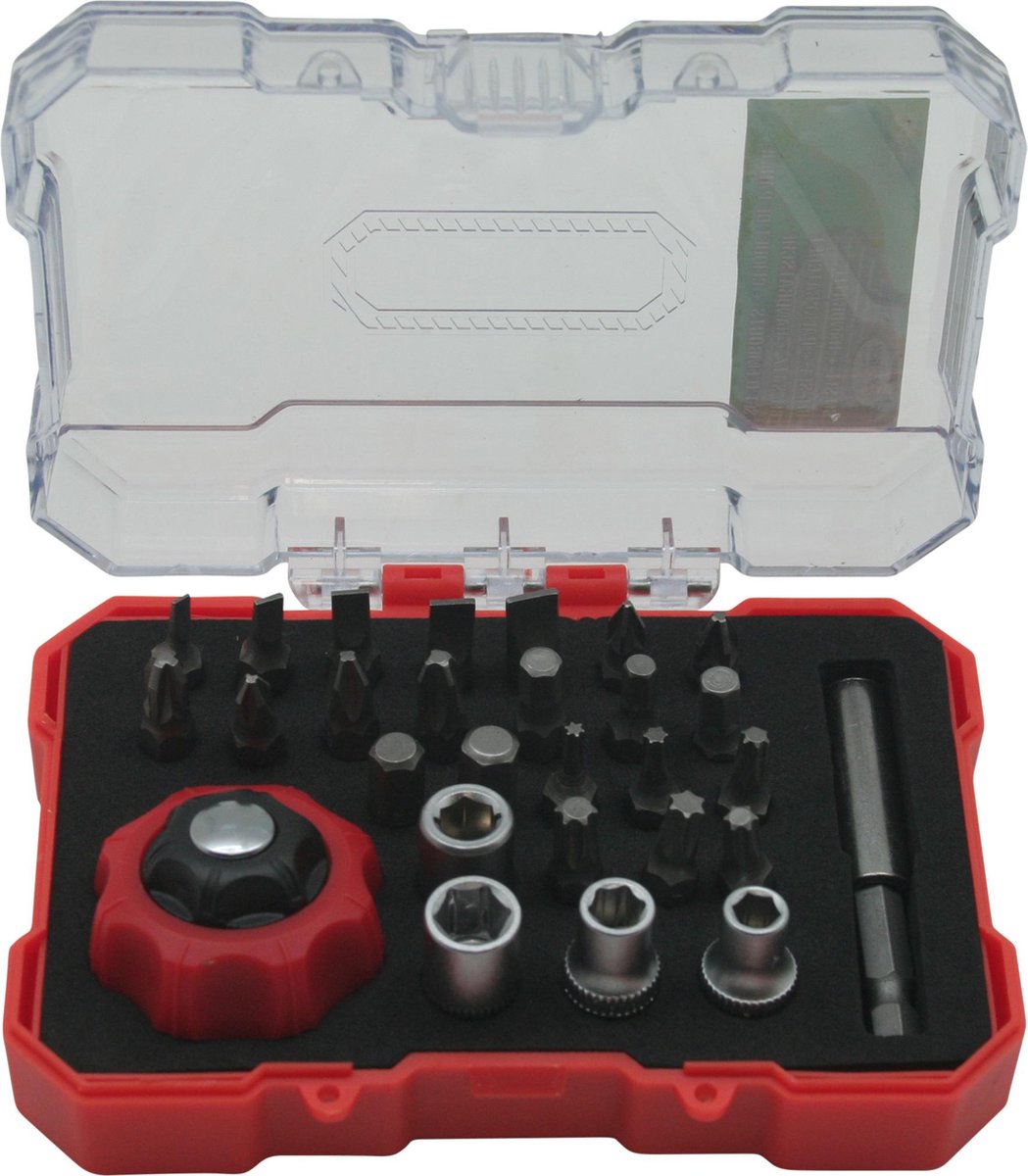 Handratel - Handratelset - Auto - Reparatie - Bitset - Bitjes - 29 Delig