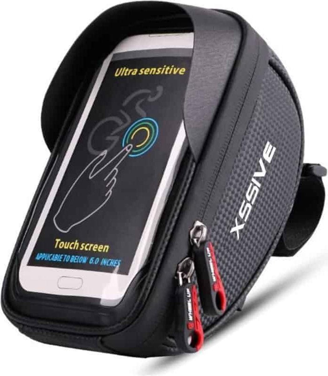 Universeel Waterdicht Fiets Telefoonhouder - Met Opbergvakje - Tot Max 6