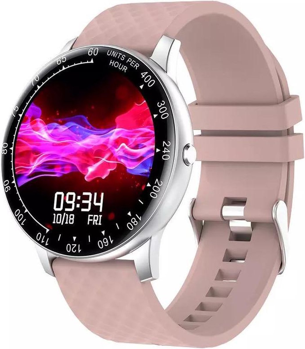 Royal supplies KV-97 Smartwatch -Stappenteller -Sport horloge - Smartwatch Dames - Smartwatch Heren- Smartwatch Kinderen-Activity Tracker -Bloeddrukmeter -Hartslagmeter - Afstandmeter -Calorieënteller -Fitness Tracker-Smartwatch Android & iOS -Roze