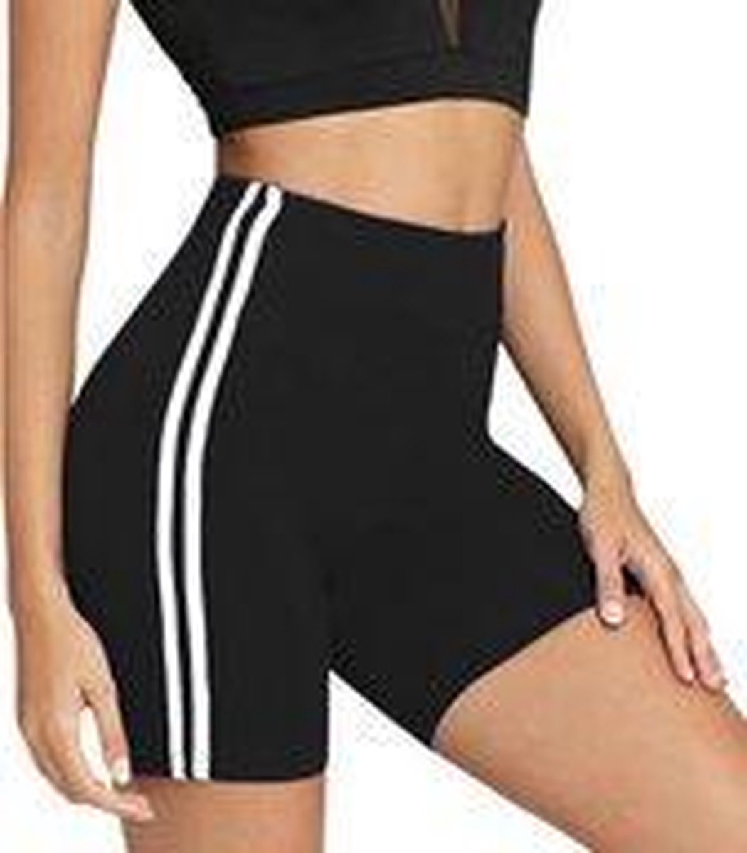 Korte Sportbroek Voor Dames - Zwart - Maat XL - Zeer Elastisch En Comfortabel