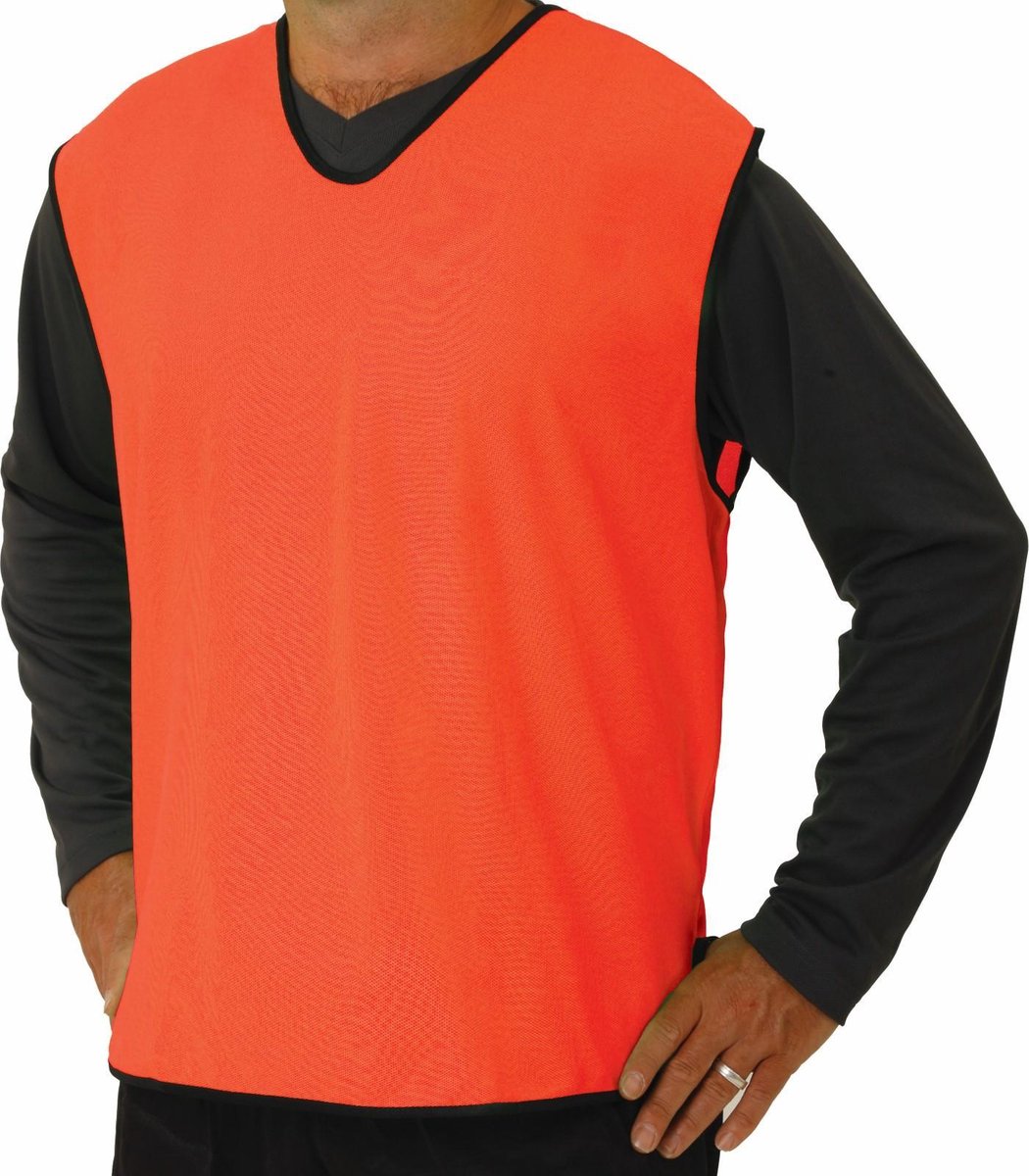 10 x Pirotti mesh trainingsovergooier / hesje - fluor oranje - maat: large