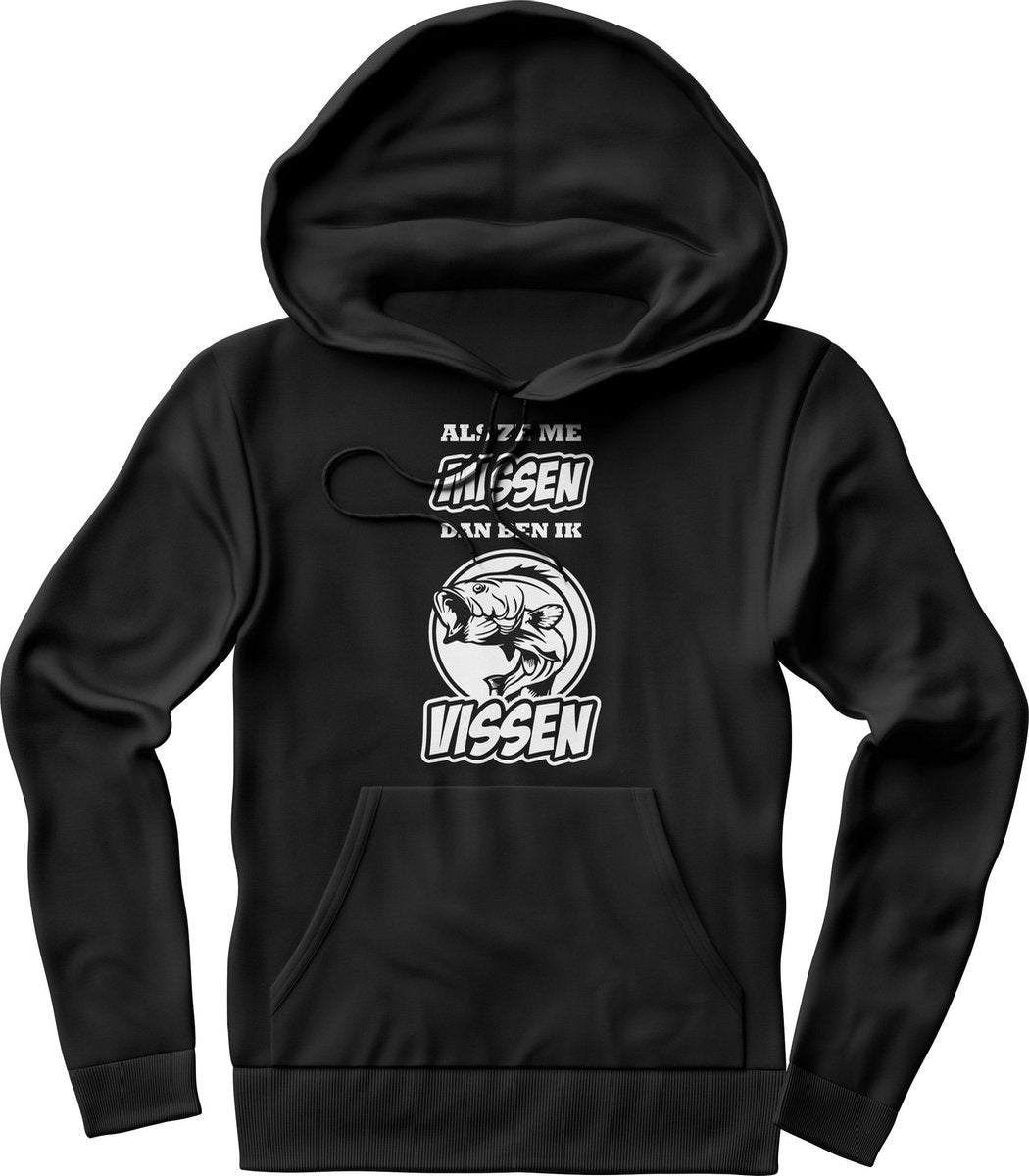 Vissen hoodie Heren – Vis hoodie met capuchon Dames – Perfect  Hengelsport sweater - Karper hoodie Cadeau – Hengel Hoodie  - Maat S