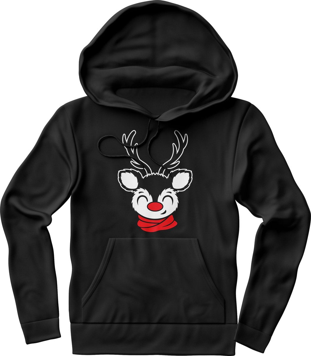 Rendier met sjaal Hoodie Dames / Heren – Grappige kerst teksten
