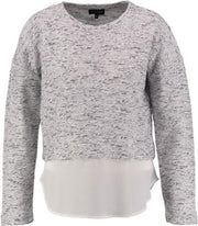 Broadway snow white sweater met blouse laag - Maat S