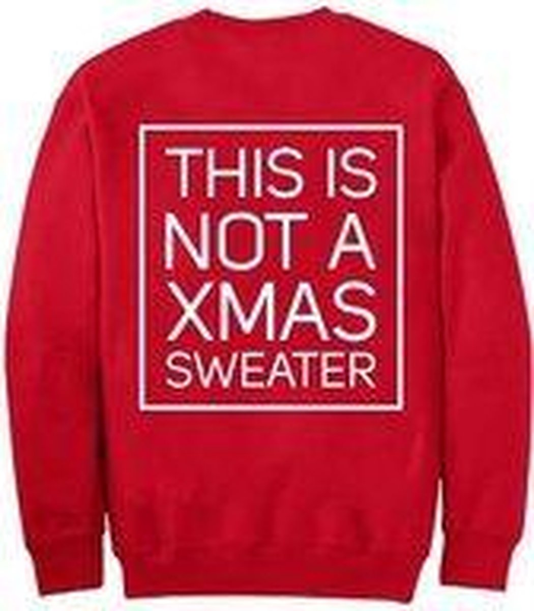Foute Kersttrui - Christmas Sweater - Not a Xmas sweater - Rood/red - S