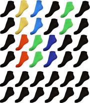 sneakersokken neon en zwart 18 paar maat 40-44