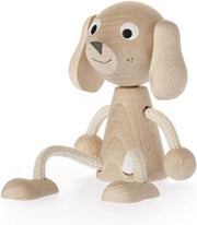 Zitfiguur hond blank hout