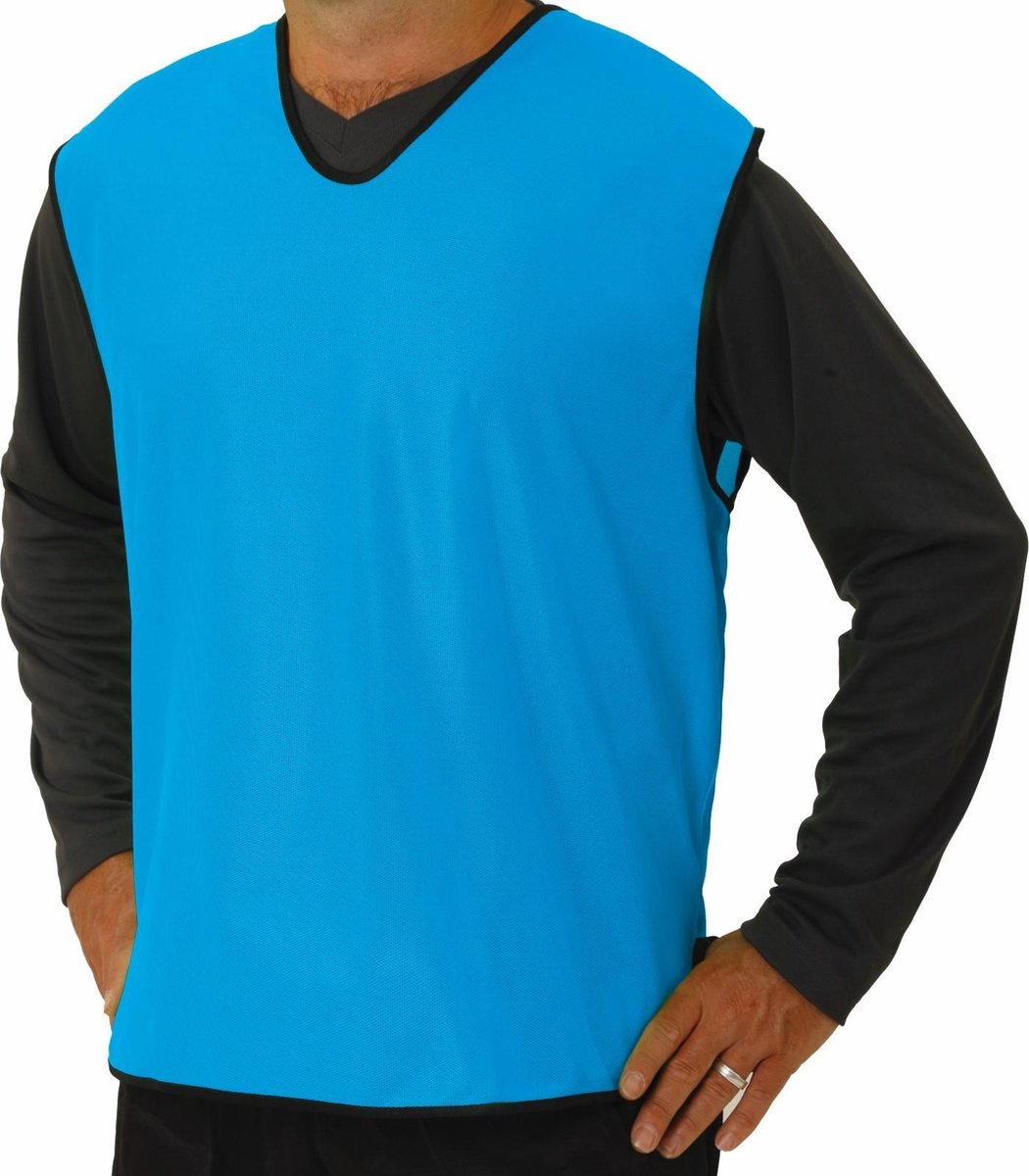 10 x Pirotti mesh trainingsovergooier / hesje - baby blue - maat: extra large