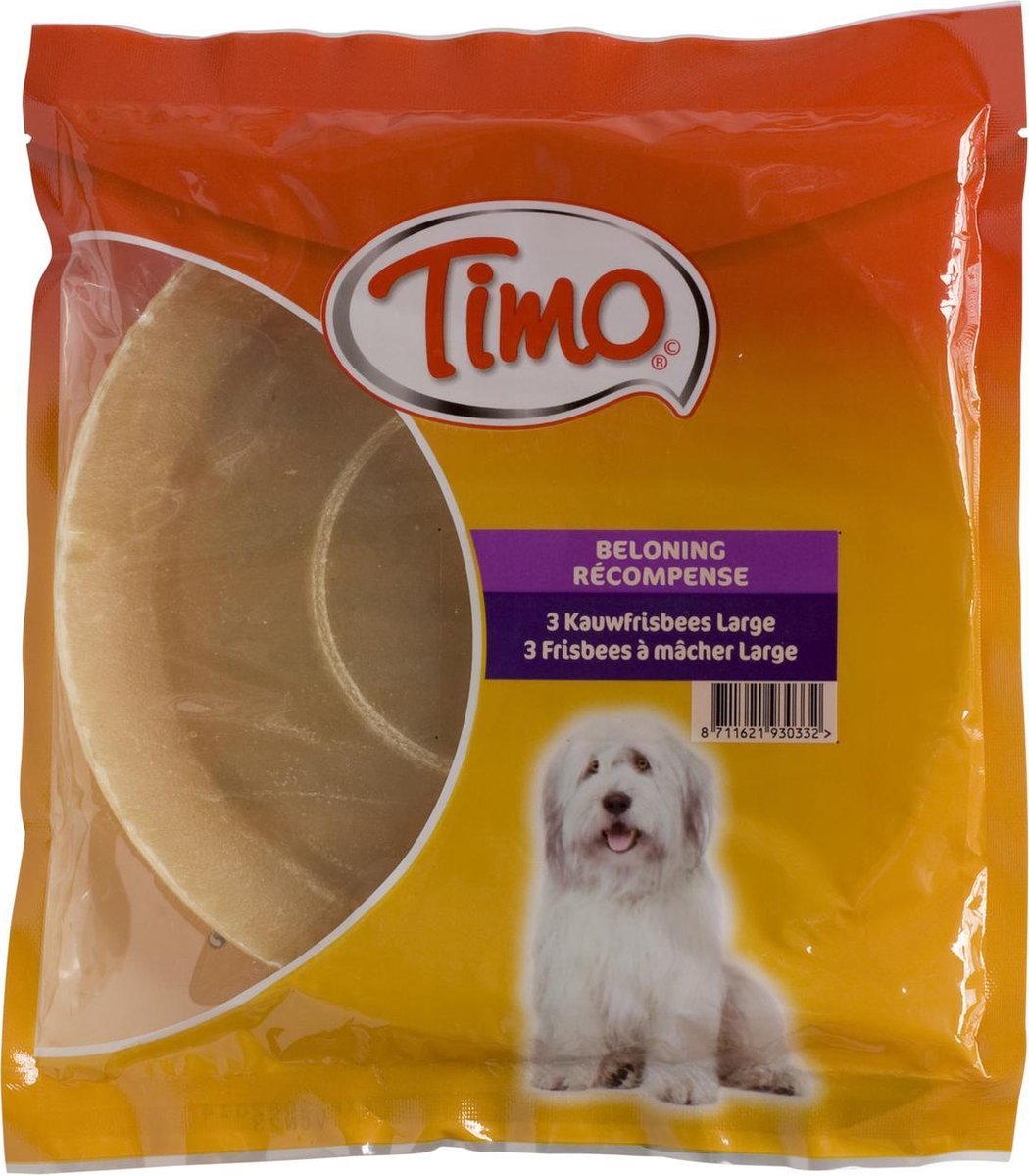 Timo Kauwfrisbee Buffelhuid 3 stuks Large