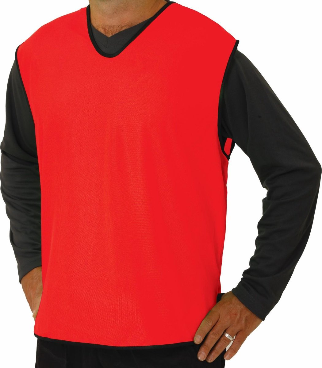 10 x Pirotti mesh trainingsovergooier / hesje - rood - maat: extra large
