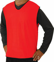 10 x Pirotti mesh trainingsovergooier / hesje - rood - maat: extra large