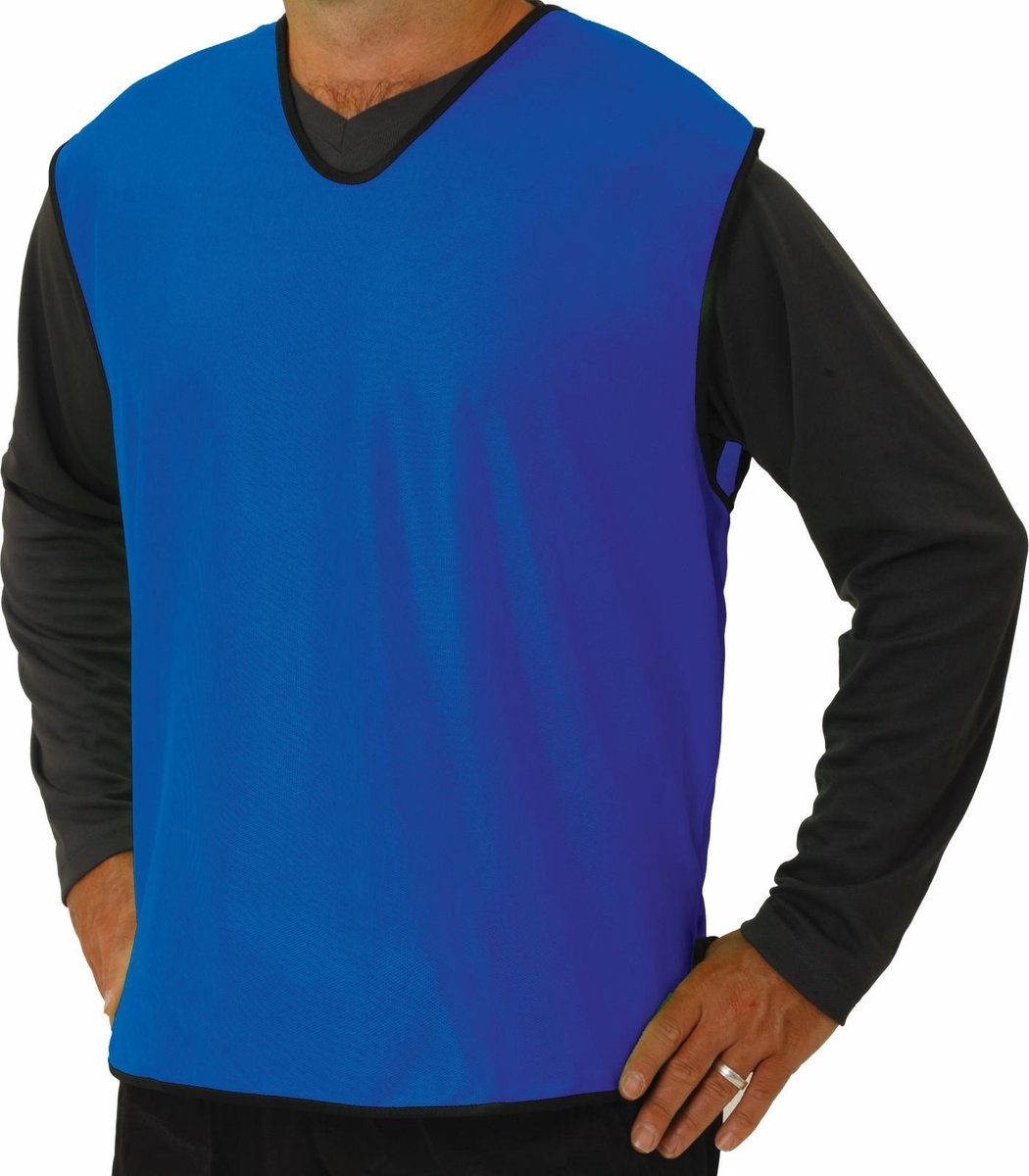 10 x Pirotti mesh trainingsovergooier / hesje - royal blauw - maat: S